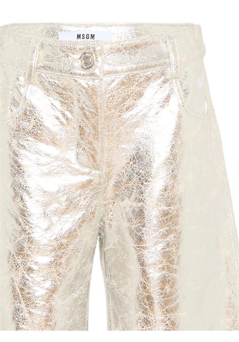 Pantalone effetto metallizzato MSGM KIDS | F6MSJGDP216174